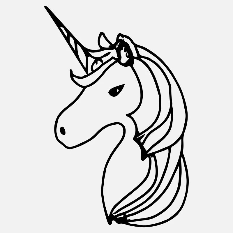 Einhorn Illustration Line Art Geschenkidee