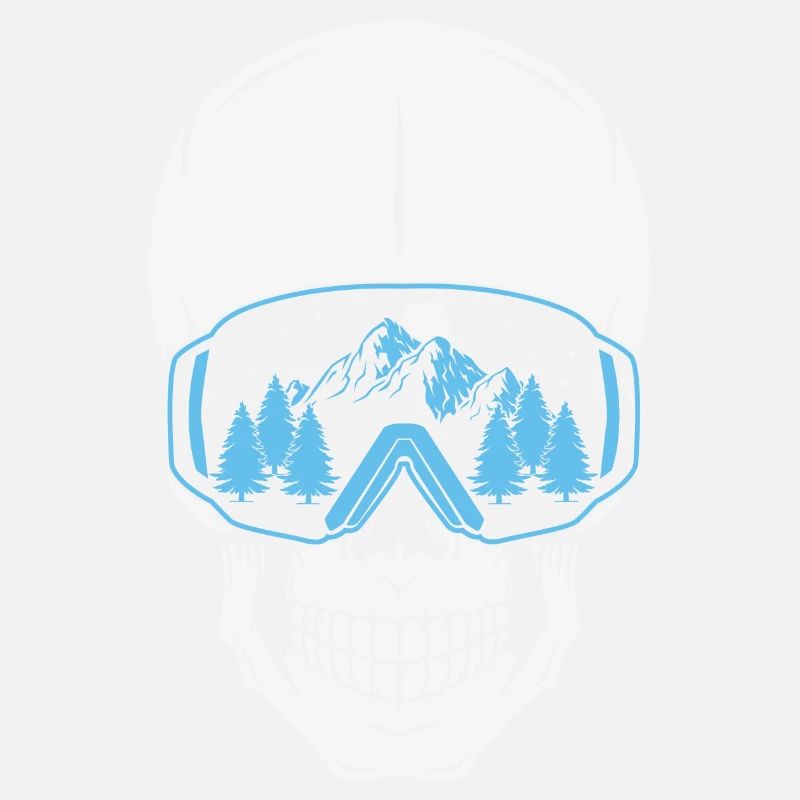 Schädel mit Skibrille