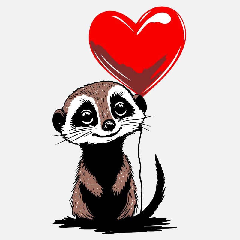 Ballon cœur de suricate - Heartful Creatures