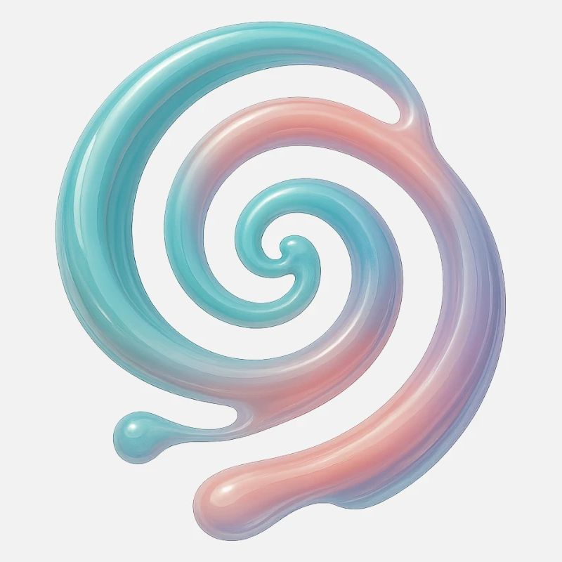 3D Spirale Pastell