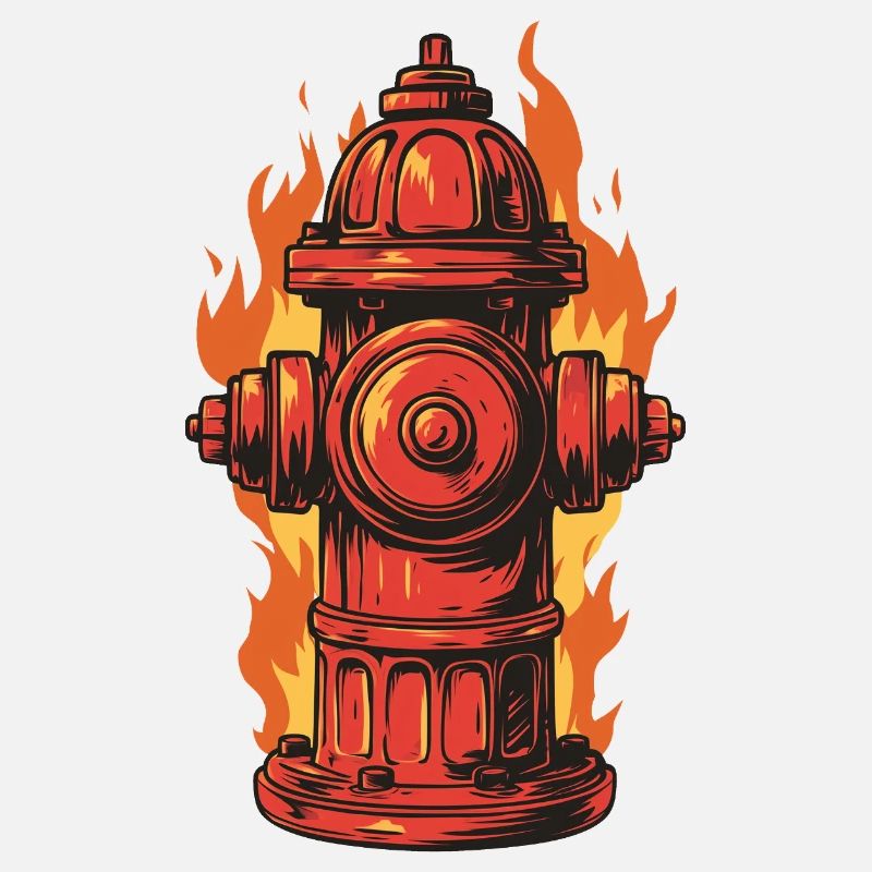Fire Brigade Dad T-Shirt Gift Fire Brigade Fire Hydrant