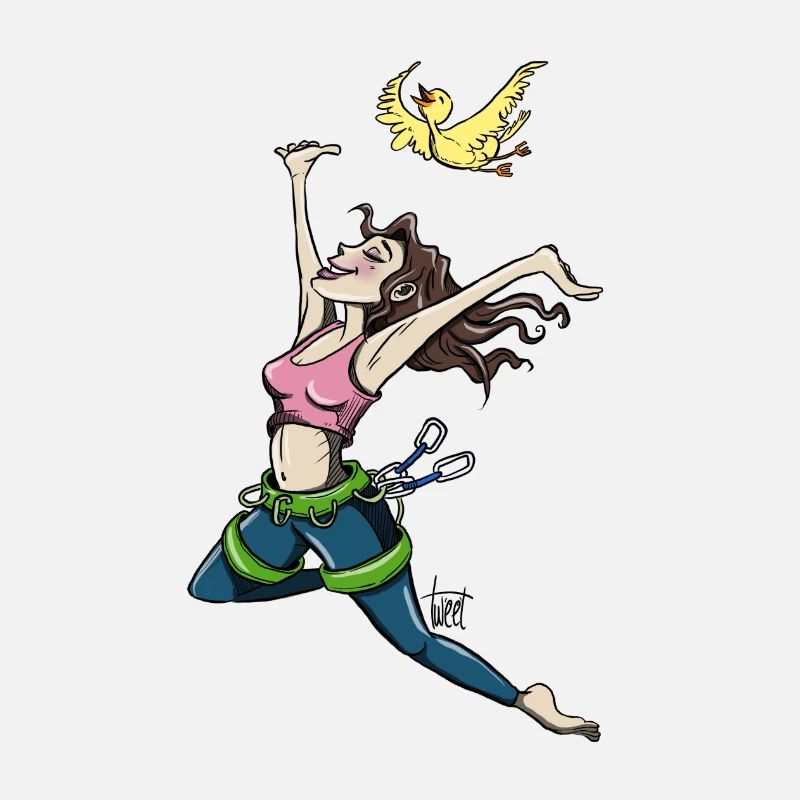Grimpeur volant avec oiseau