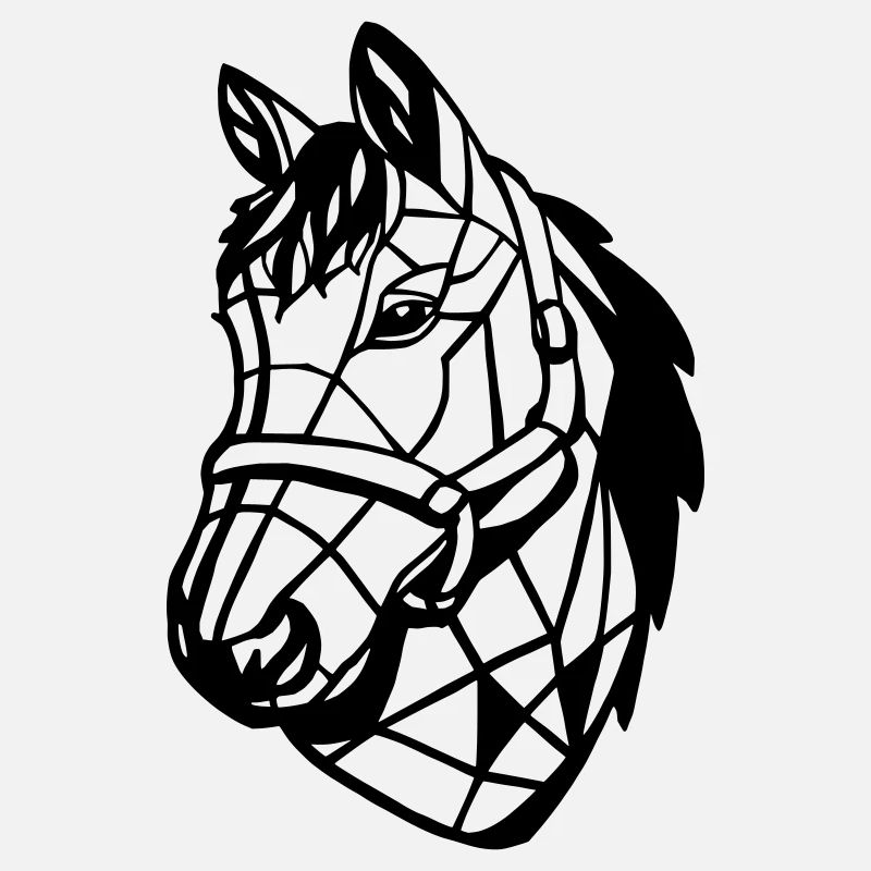 Low-Poly-Design für Pferde