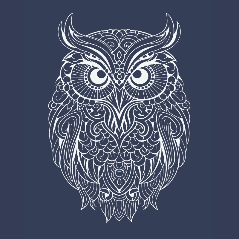 Mythical Magical Boho Owl with Patterns