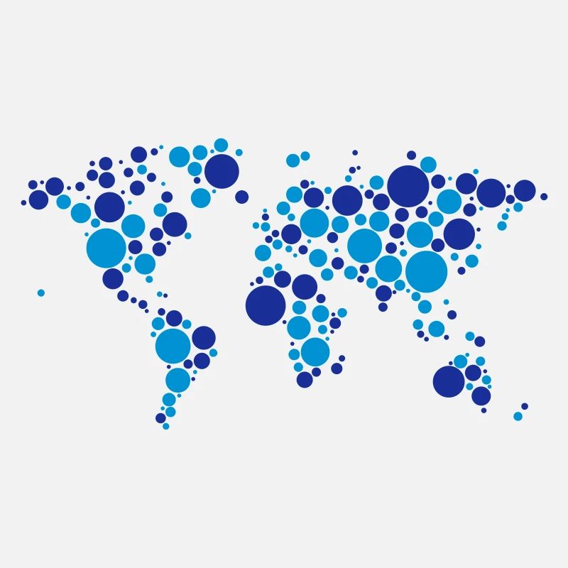 World Map Earth Planet Globe Continent Circle Point