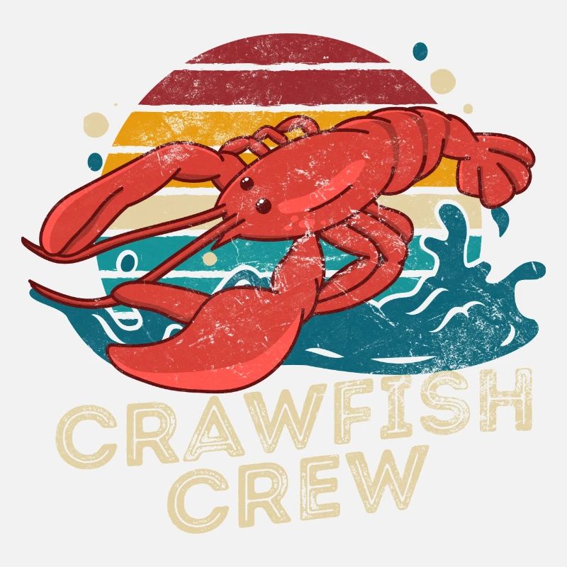 Crawfish Crew Retro Crawfish Boil Seafood Lover