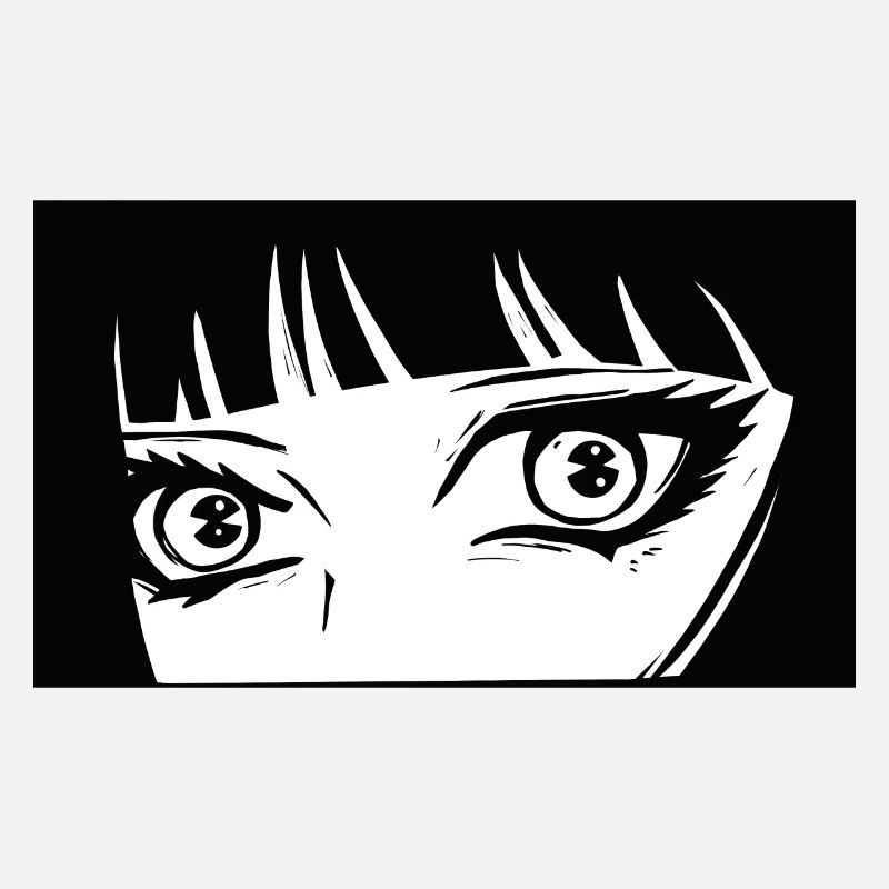 Anime Eyes Black white