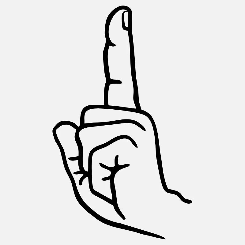 Hand gesture finger raising