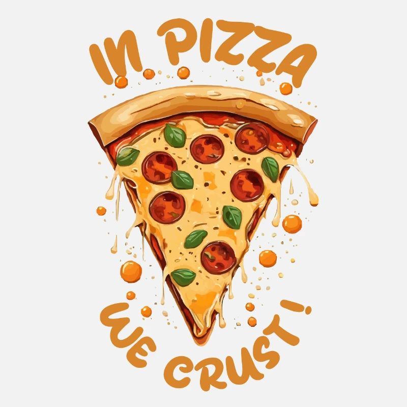 IN PIZZA WE CRUST, LEBENDIGES PEPERONI-PIZZASTÜCK