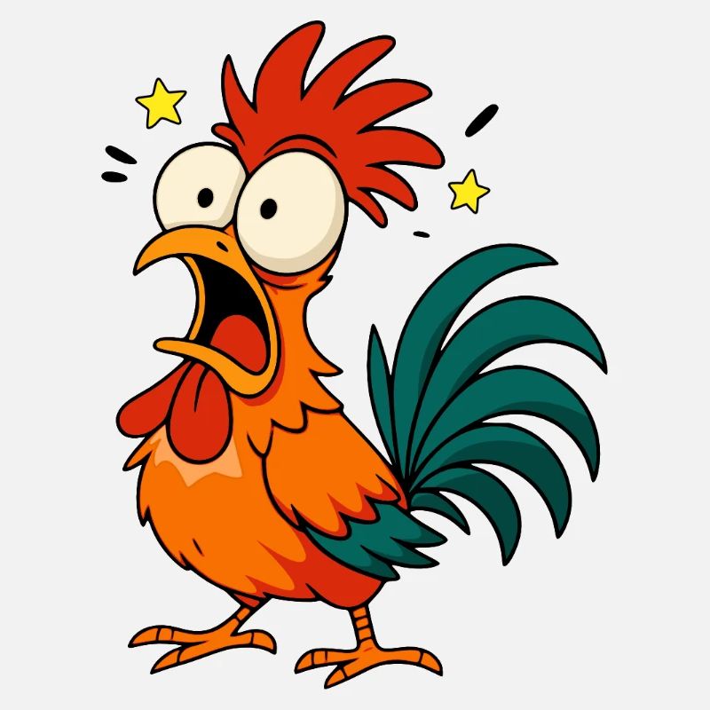 Crazy Rooster - Conception de mèmes de dessin animé de poulet drôle