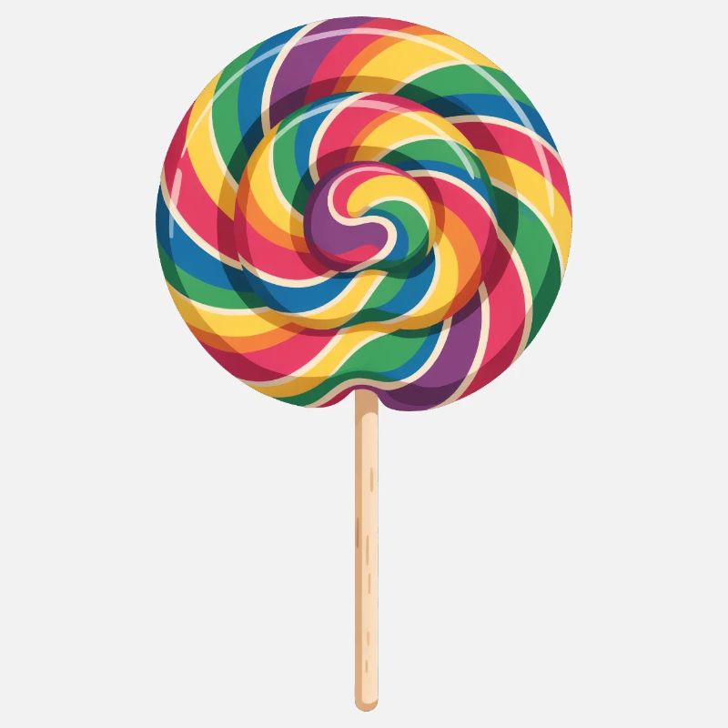 Bunter Regenbogen Lolli Spiral Look
