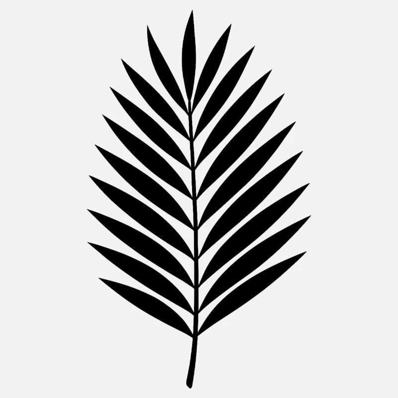 Silhouette de feuille de palmier Style Minimaliste Tropical