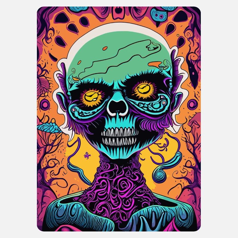 Visage de zombie coloré effrayant