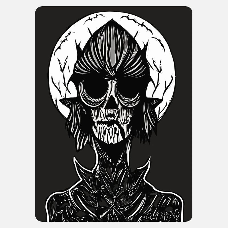 Dracula noir et blanc effrayant avec des yeux vides