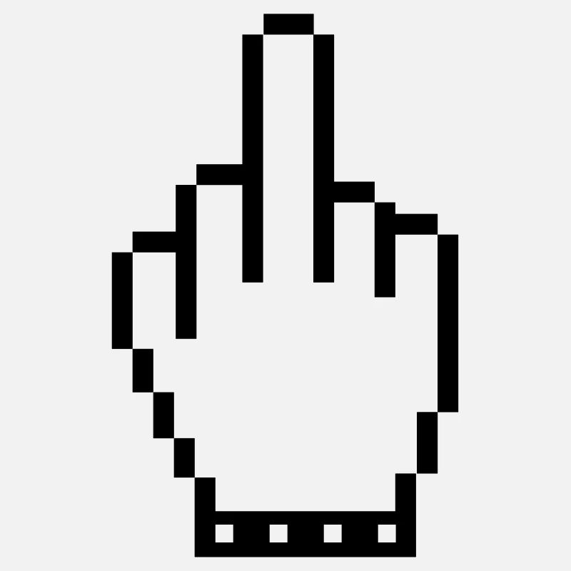 hand middle finger pixel