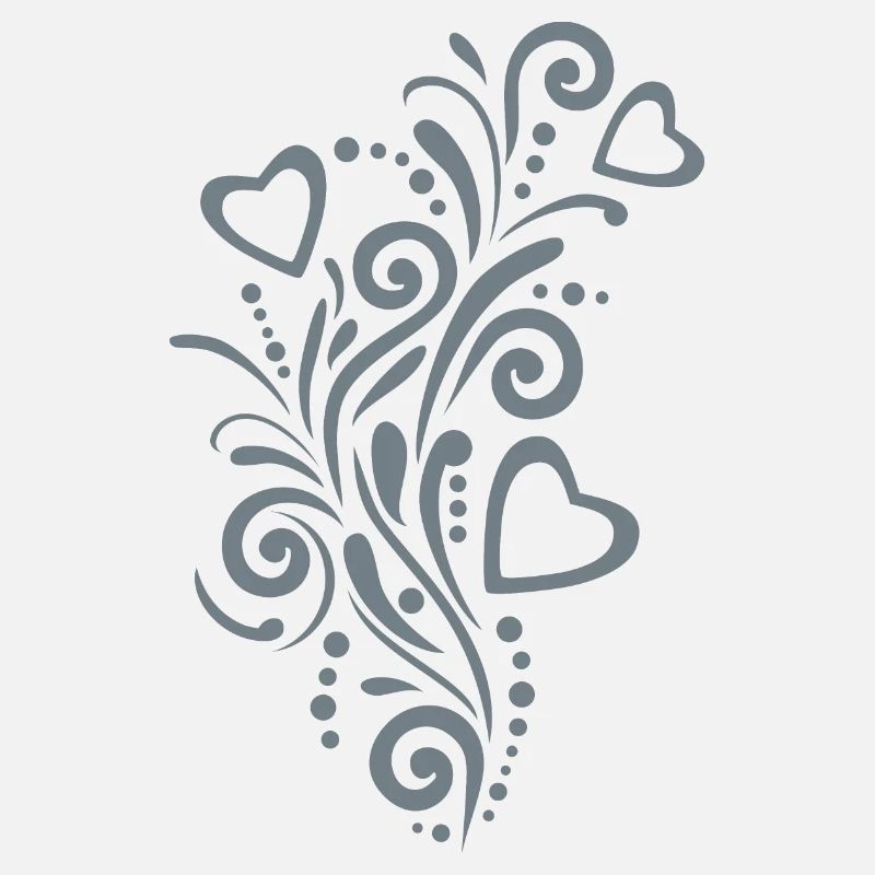 Decorative design with hearts