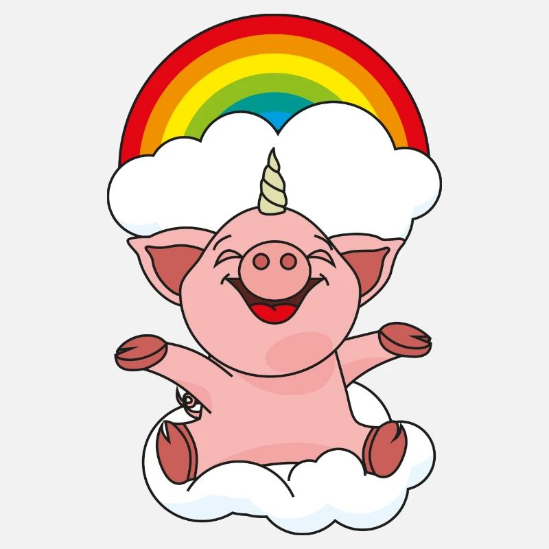 Schweinhorn mit Regenbogen