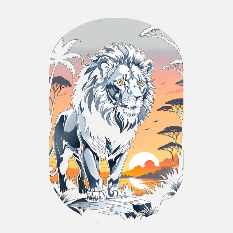 lion, lionceau et jungle
