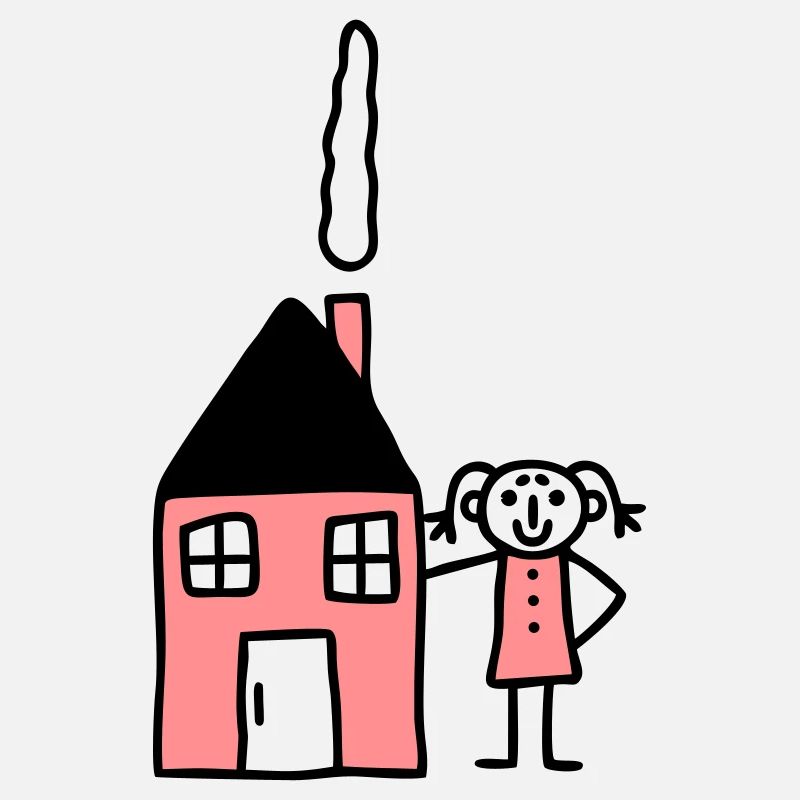 Frau am Haus - V2