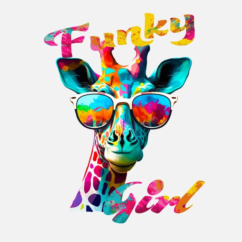 Funky Mädchen Giraffe
