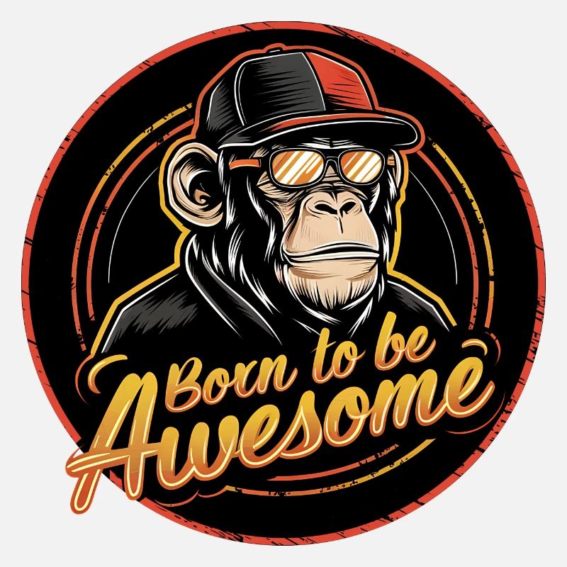 Cool Chimpanzee Born To Be Awesome