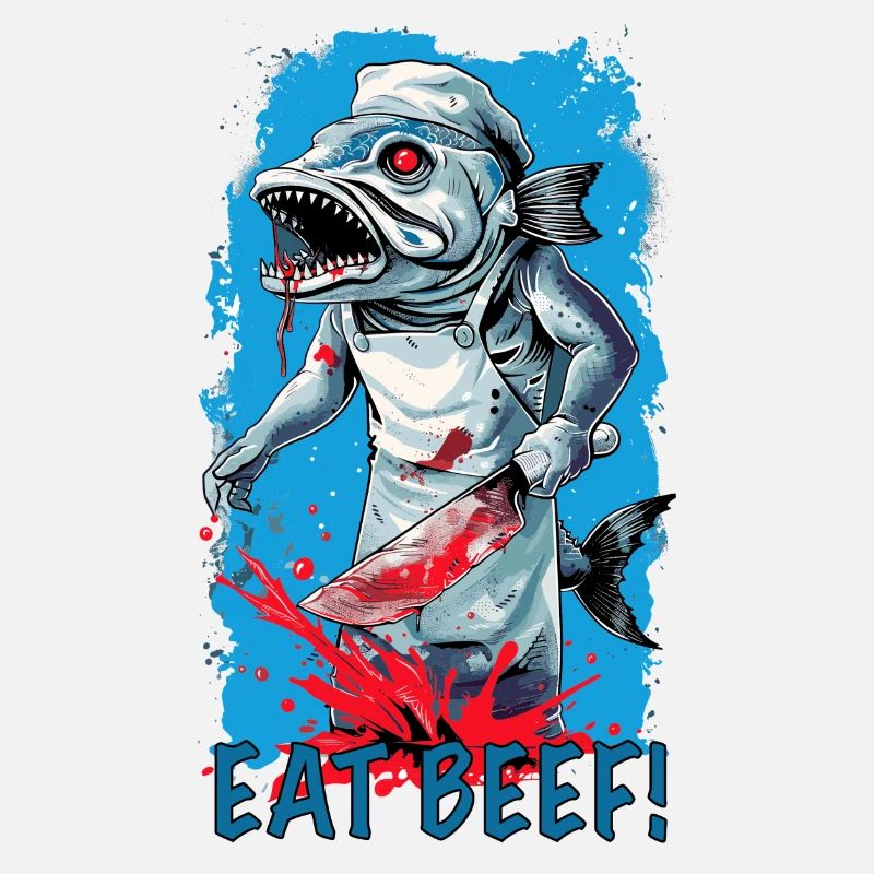Slaughterhouse fish eat beef