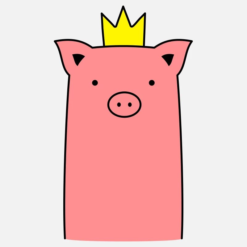 Sau Ferkel Schweinchen mit Krone Geschenk