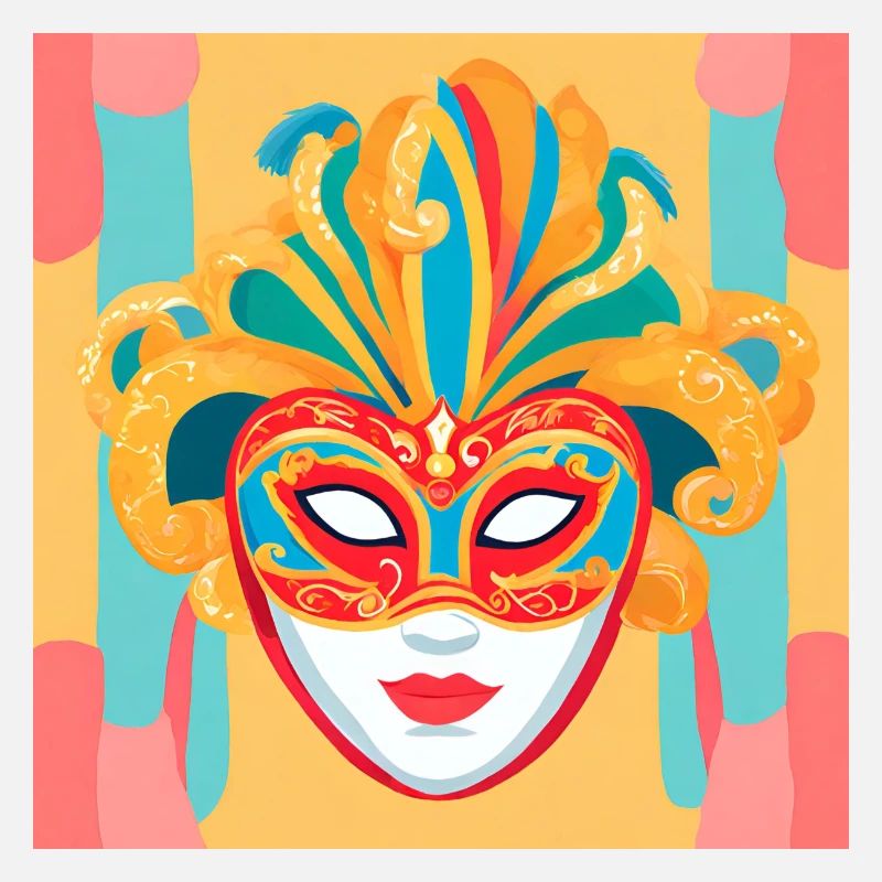 Masque de carnaval coloré