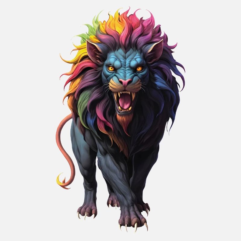 Multicolored Lion