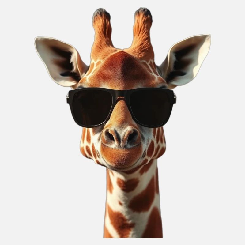 Girafe avec un look cool et sympa