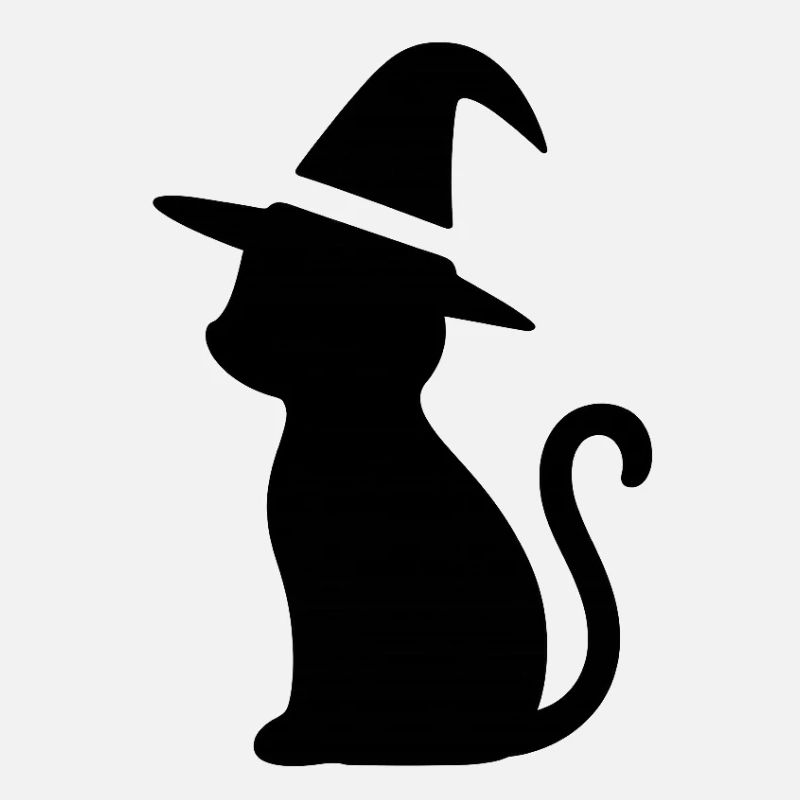 Cat with Witch Hat
