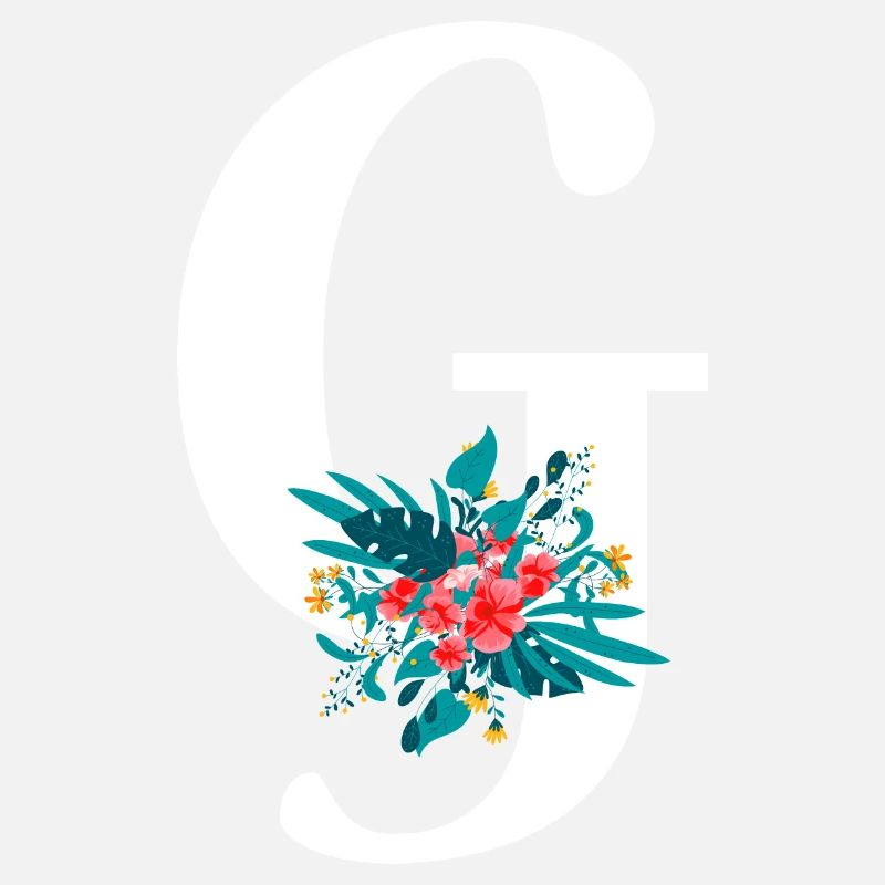 Buchstabe G geblümt