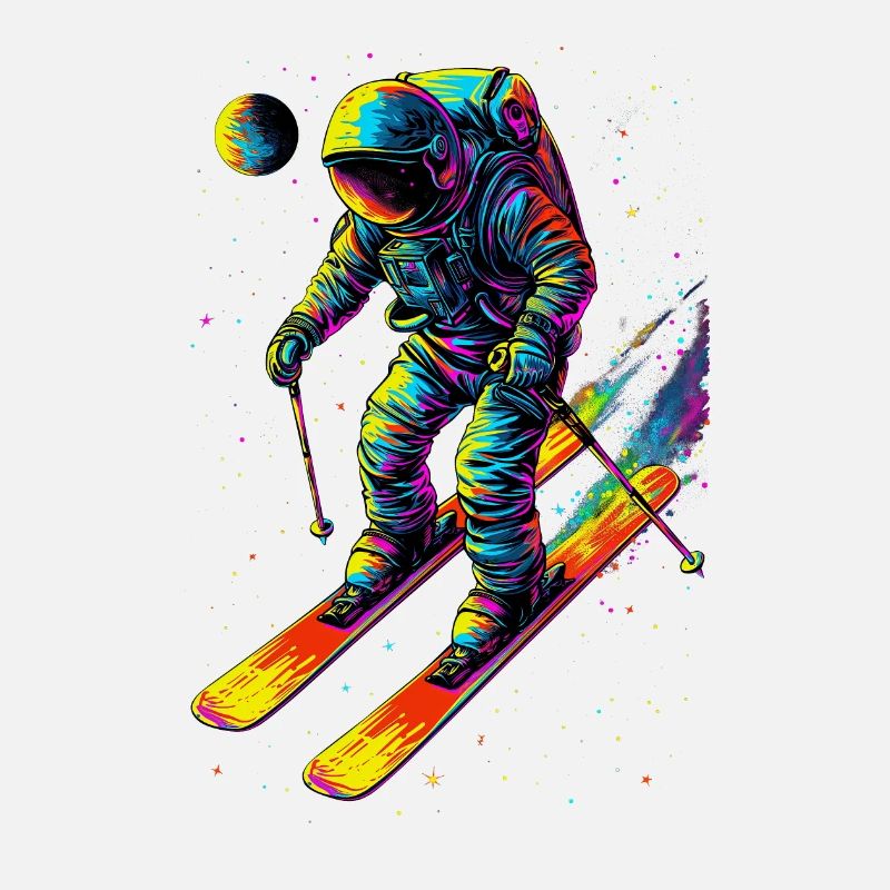 Spaceman sur les skis