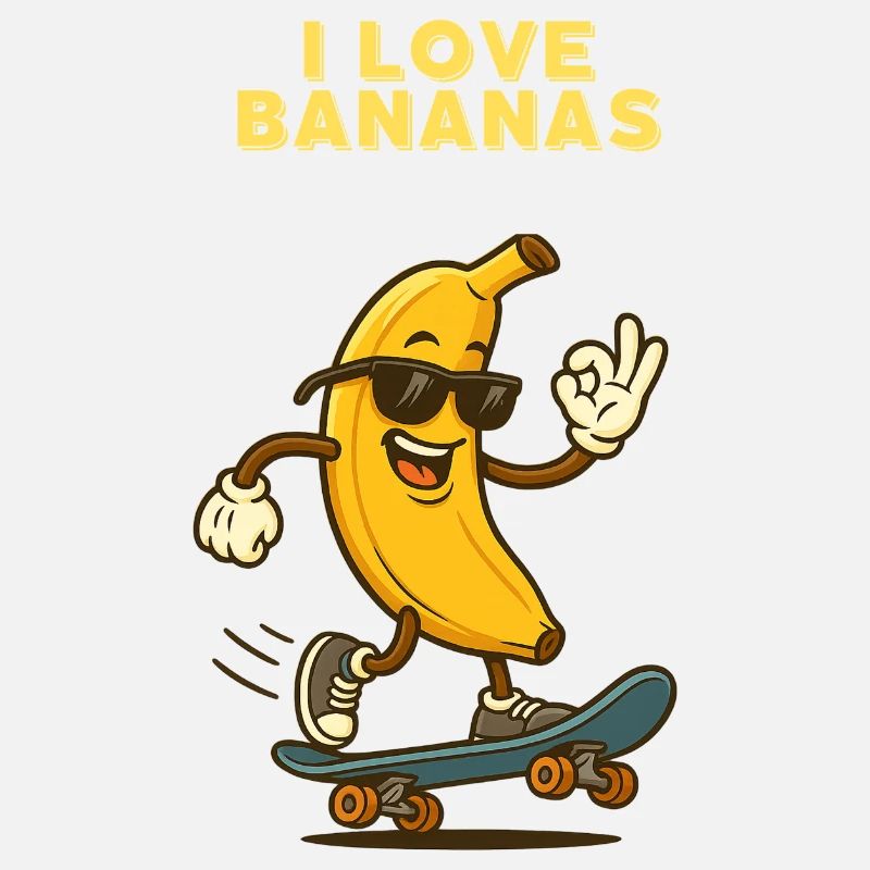 Bananen Skateboarder mit Stil