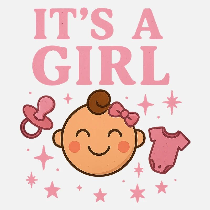 Es ist ein Mädchen — Babyglück Pink