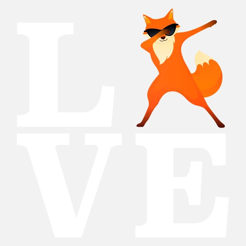 Love Foxes Fox Lover Dabbing Dab Illustration