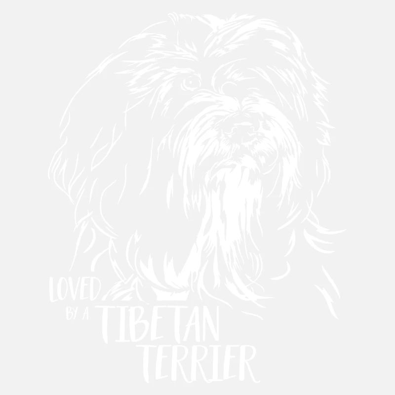 Loved by a Tibetan Terrier Spruch Hunde Wilsigns