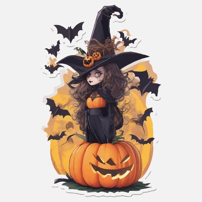 Helloween Pumpkin Witch
