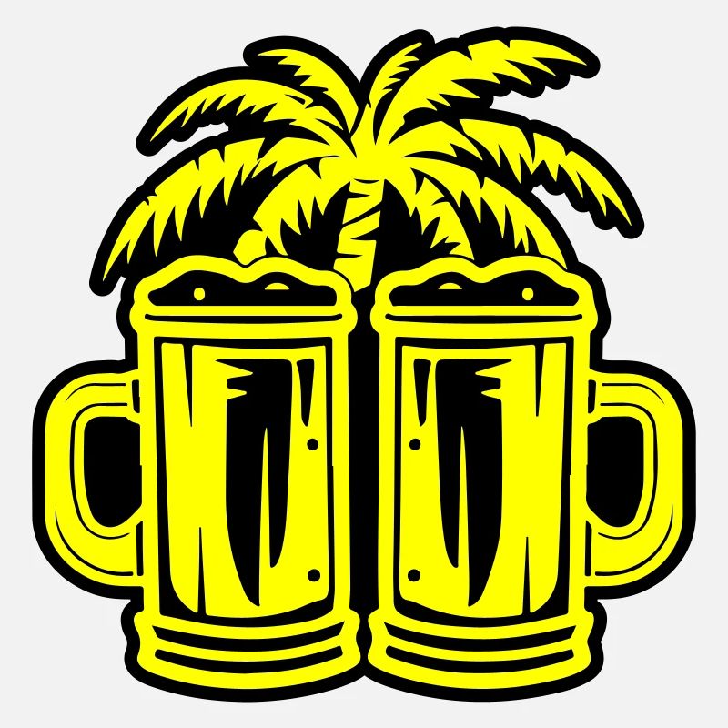 Bier Palmen Insel Urlaub