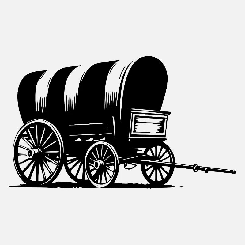 Vieux wagon couvert de side-car avec bâche rayée