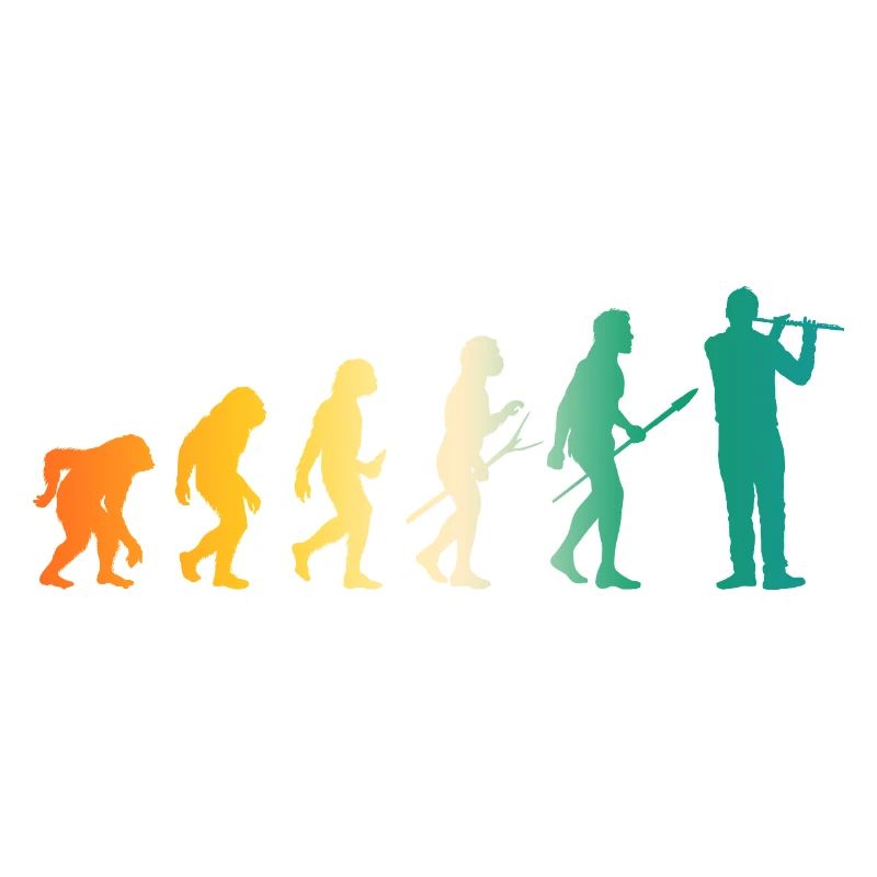 Flötist Evolution Querflöte