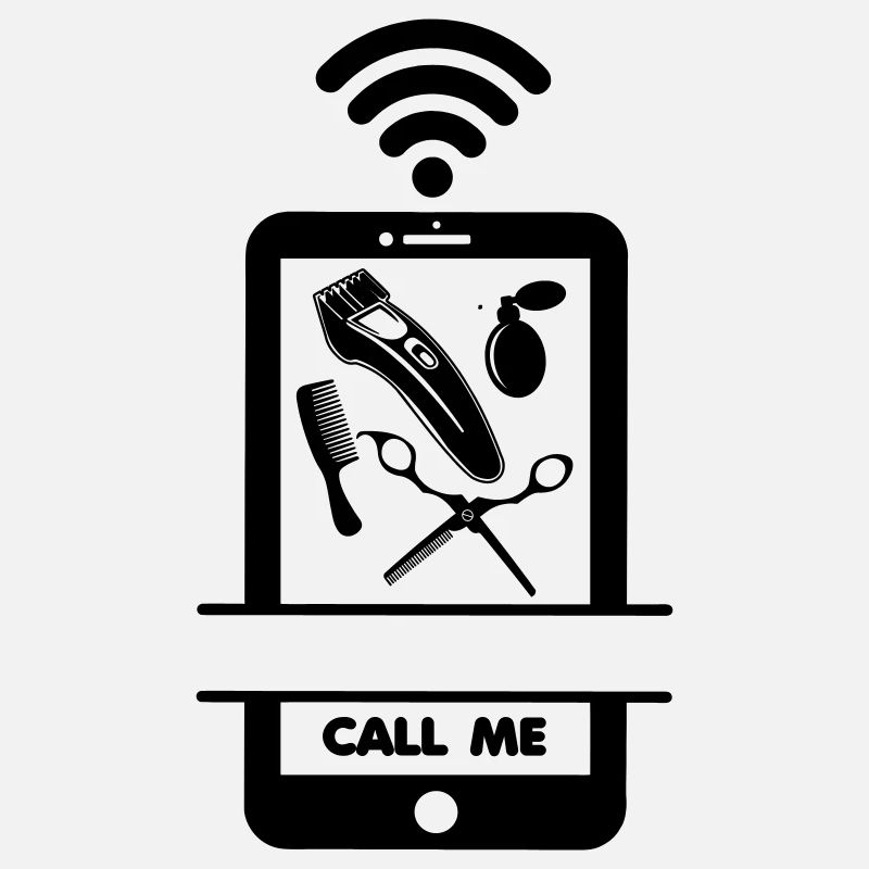 Appelez-moi téléphone coiffeur Coupe de cheveux