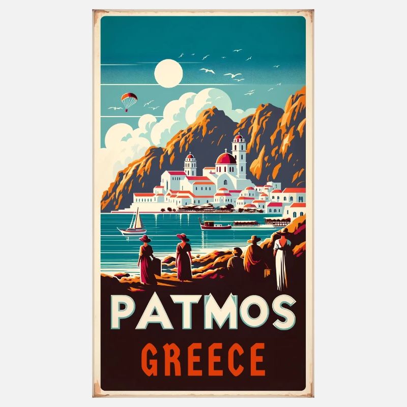Design de vacances vintage à Patmos en Grèce