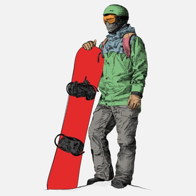 Abenteuerlicher Snowboarder