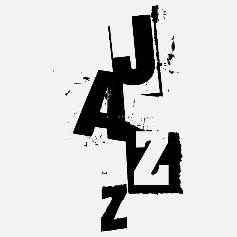 distressed bold jazz music logo