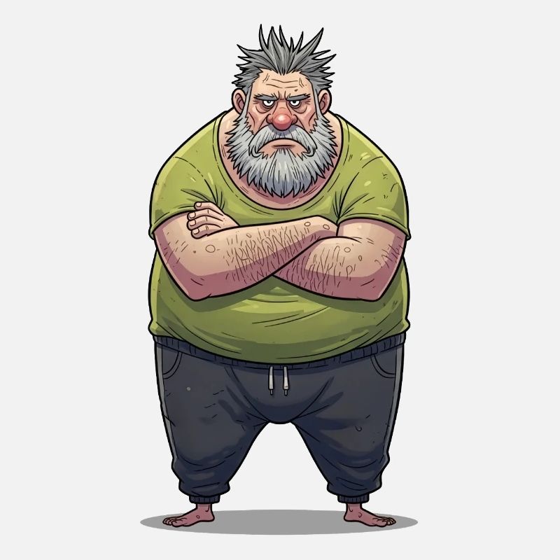 Grummelnder Riese Cartoon
