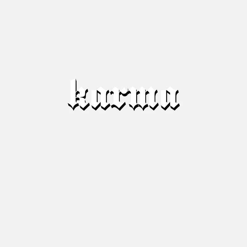 Karma in Gothic Font Tattoo Lover