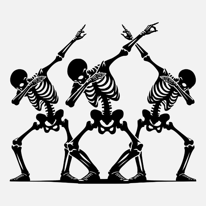 Dabbing Halloween Skeletons Group Party