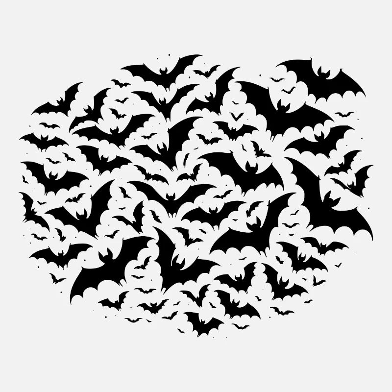 Énorme essaim volant de chauves-souris