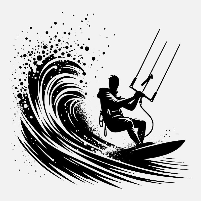 Sturm Wellen Reiter - Kite Surfing Splash Sport